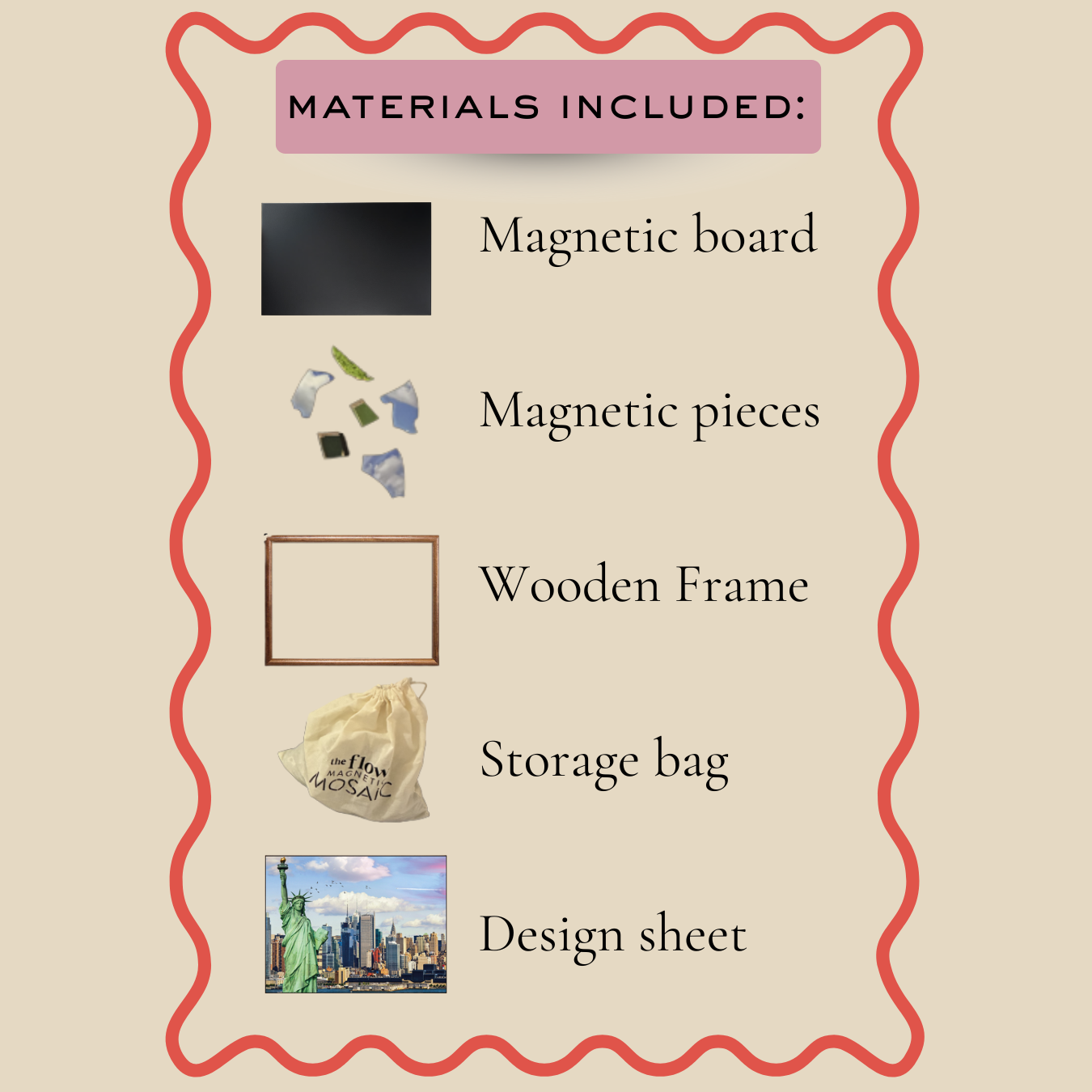 New York magnetic mosaic puzzle with frame by The Flow Brand (view 4)