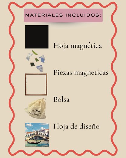 Venice magnetic mosaic puzzle with frame by The Flow Brand (view 9)