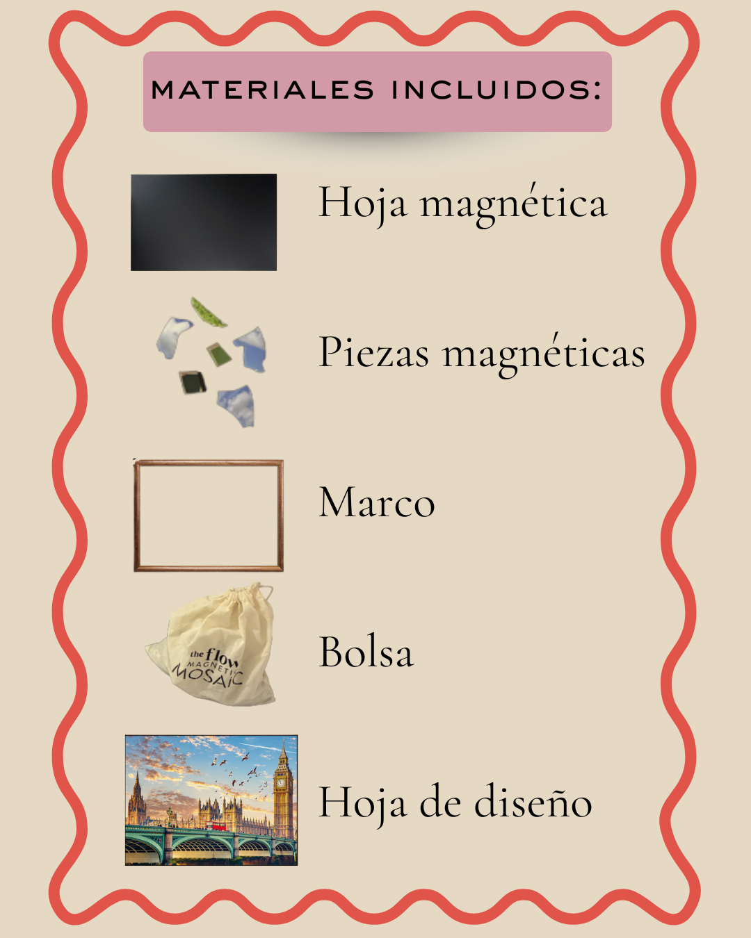 London magnetic mosaic puzzle with frame by The Flow Brand (view 8)