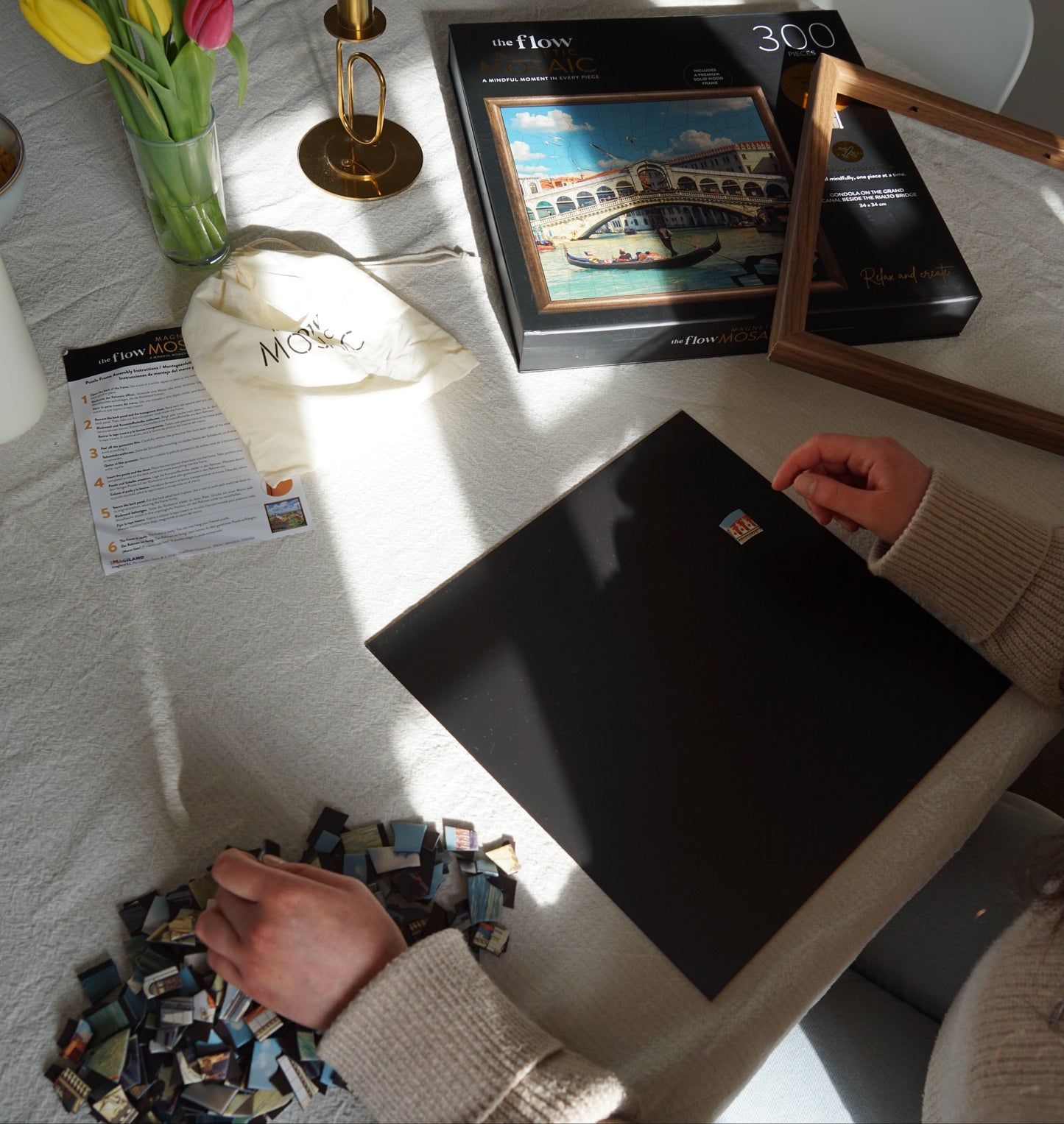 Venice magnetic mosaic puzzle with frame by The Flow Brand (view 5)